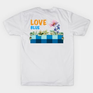 Love Flower Geometric Blue Colorful #29 T-Shirt